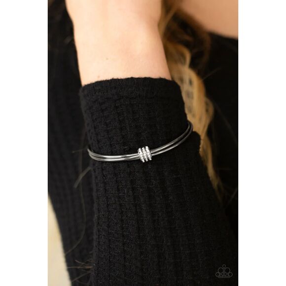 Roll Out The Rhinestones Black Bracelet (75) - Picture 1 of 2